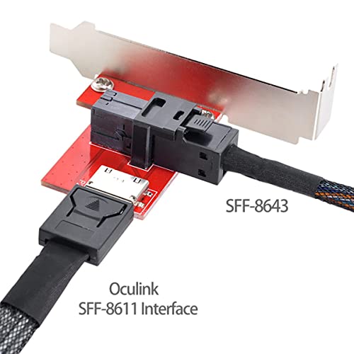 Adaptador SFF-8643 Mini SAS a Oculink con placa PCBA y soporte de sujeción estable 5