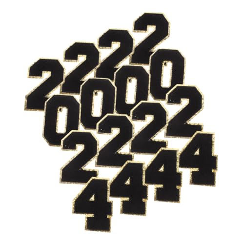 SHINEOFI 4 Piezas Parche Digital Equipo Coser Parches Parches Parche De Tela Fijador Rápido De Ropa Doble Fijador Reparar Decoración Insignias De Número Adhesivo Tela Bordado De Toallas