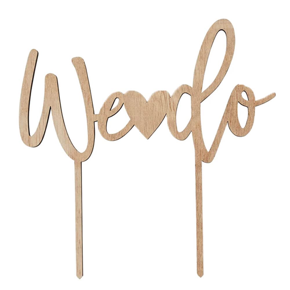 Club Green We Do' Wooden Cake Topper (W) 165X(H) 165Mm