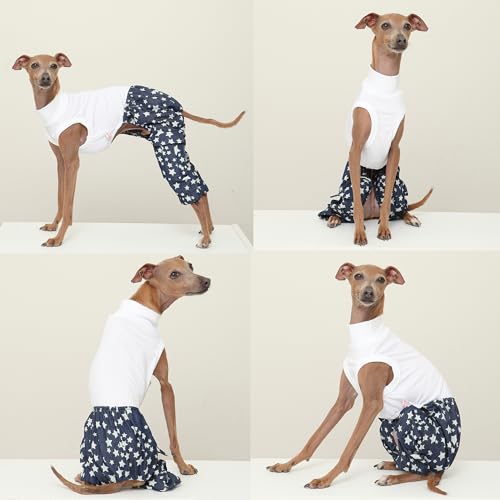 D Doggy Star Italian Greyhound Clothes Cargo Pants Onesie Outfit Whippet para casaco de cachorro (3G