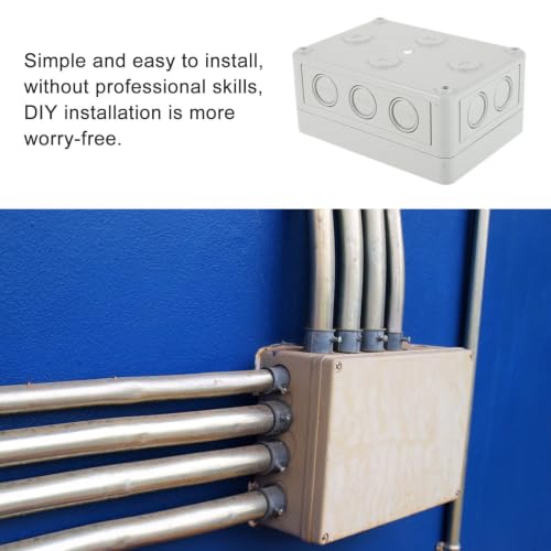 Caja de conexión impermeable COHEALI con orificios preperforados para proteger cables externos 6