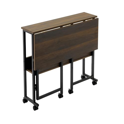 折りたたみデスク テレワークデスク 幅80 奥行53 高さ75cm 省スペース 多機能テーブル 机 コンパクデスク メラミン加工 木製 モニターアーム取付対応