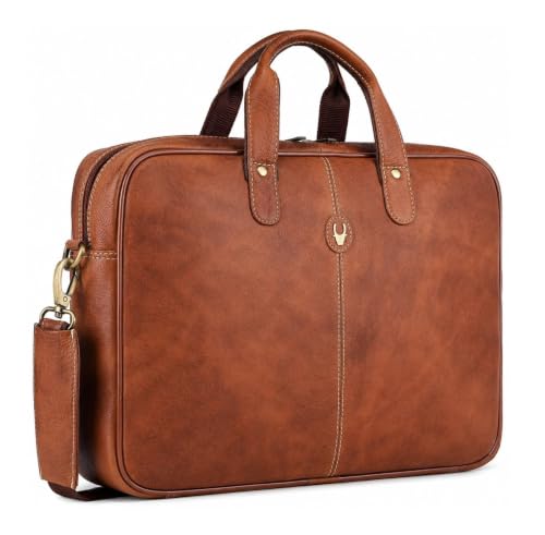Image of WildHorn Leather Laptop Messenger Bag for Laptop /MacBook up to 15 inch| Padded Laptop Compartment |Office Bag I 365 Days Warranty