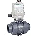 Hayward HRSTBH115STE Series HRS TBH True Union Ball Valve, Automated, Socket/Threaded End, PVC with EPDM Seals, 1-1/2" Size