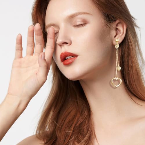 Image of 15 Pairs Multi-style Clip-on Earrings for Women, Hypoallergenic,Ligthweight,Come with Rubber Pads.Non-pierce
