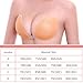 Adhesive Bra, Silicone Sticky Strapless Bra Reusable Invisible Push Up Bra (Natural Beige, B Cup- Double Thickness)