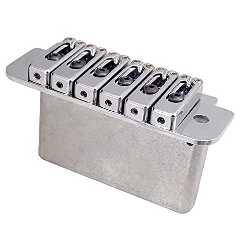 Pont de trémolo – Selle à 6 cordes – Pour guitare électrique – Base lourde épaissie en chrome - Les Beatles, Paul McCartney, John Lennon, RIngo Starr, George Harrison Pont de trémolo - Selle à 6 cordes - Pour guitare électrique - Base lourde épaissie en chrome – Image 4
