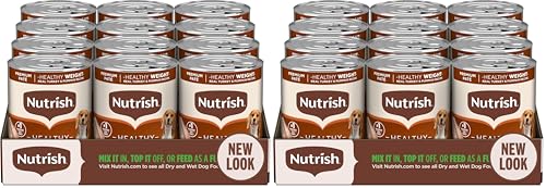 Image of Nutrish Rachael Ray Weight Management Wet Dog Food Premium Pate Real Turkey & Pumpkin Recipe,13 oz. Can,(Pack of 24)
