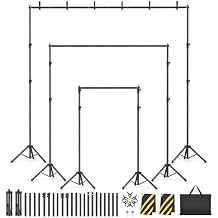 Backdrop Stand Kit - 6 Widths, 10x10ft Adjustable Background Stand for Parties & Studio Photography