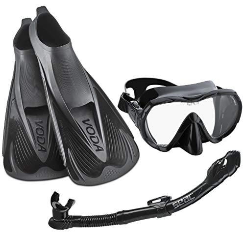 Phantom Aquatics Voda Full Foot Fin Mask Snorkel Set (Made in Italy)