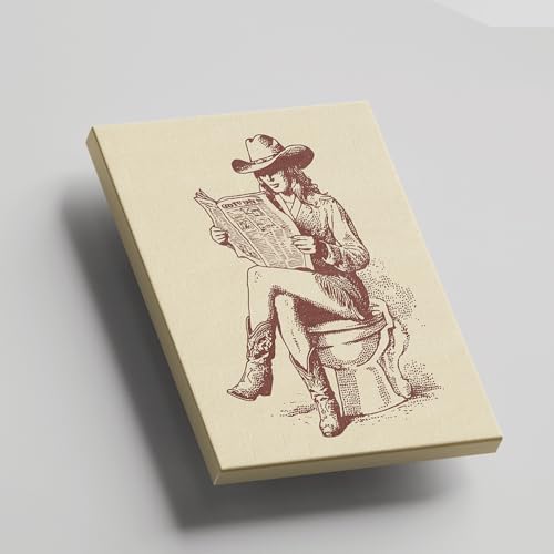 Toile murale vintage cowgirl premium, impression cowboy rétro encadrée - 2