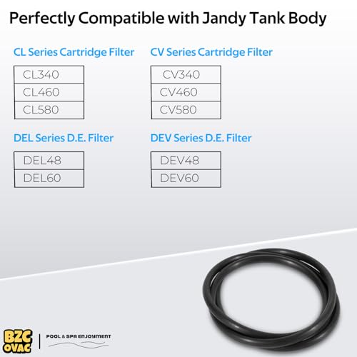 R0357800 Pool Filter Tank O-Ring Gasket for Jandy Zodiac DEV48, DEV60, DEL48, DEL60, CV340, CV460, CV580, CL340, CL460, CL580 Pool & Spa Filters, Replaces O-524 - Thumbnail 3