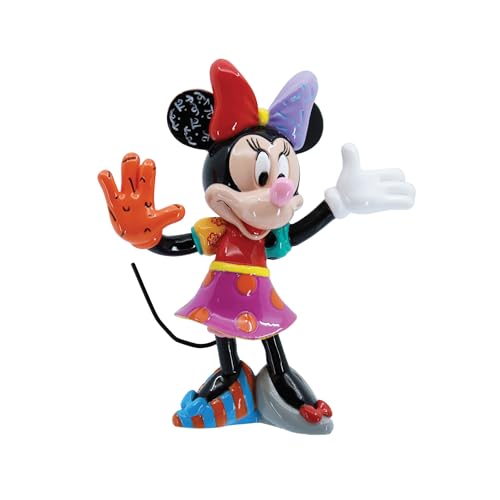 Enesco Disney Britto Minnie Mouse Standing Arms Out Pose - Figura en miniatura, 3.25 pulgadas, multicolor
