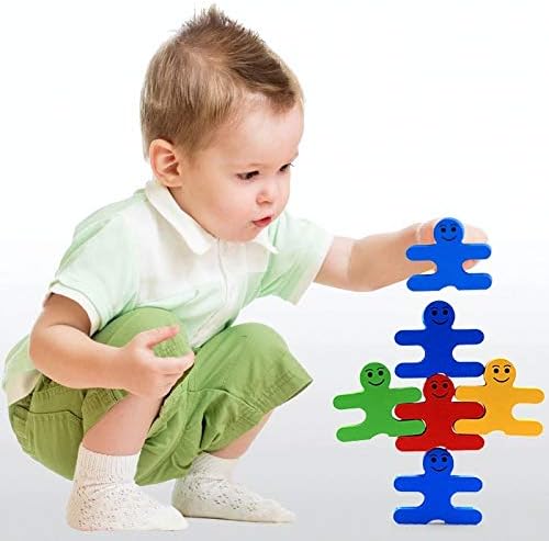 SN Toy Zone Wooden Cute Cartoon Balancing Stacking Puzzle Blocks and Shapes Set