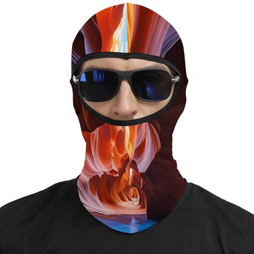 Pasamontaña térmico para hombre y mujer con estampado de Antelope Canyon, máscara facial para esquí, motocicleta y clima frío miniatura 3