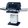 MHP WHRG4DD Hybrid Natural Gas Grill W/SearMagic Grids On Stainless Patio Base