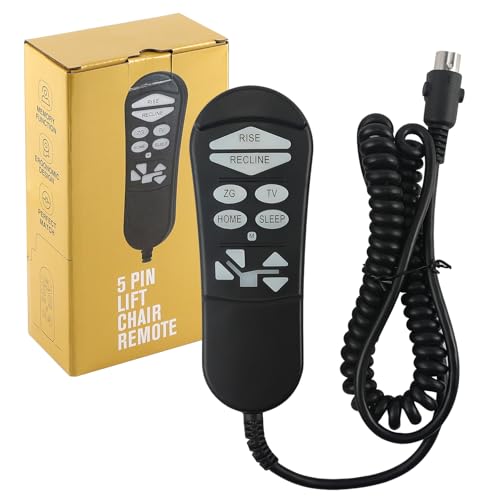 LAWETA ZKAD-5 Lift Chair Remote Control 5-Pin 11-Button (Include SIT or Home Not Twilight)Fits for Golden & Ultra Comfort Dual-Motor ChairsReplacement for ZKAD-2 ZKAD-3 ZKAD-4