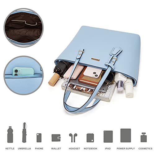 Image of Women Fashion Handbags Wallet Tote Bag Shoulder Bag Top Handle Satchel Purse Set 4pcs