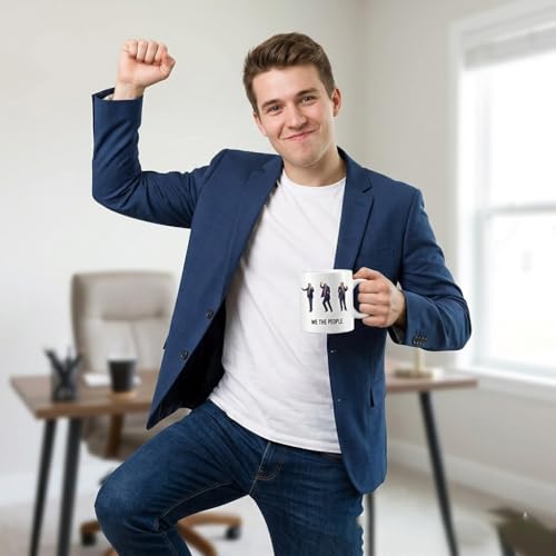 Taza de cerámica blanca We The People 11oz miniatura 4