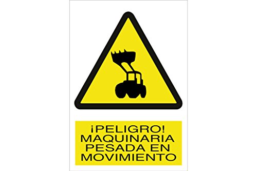 Plimpo Señal Adhesivo 297X210Mm. ¡Peligro! Maquinaria Pesada En Movimiento En Oferta Cofan A24Ad297210 Señal Adhesivo, 297 X 210 Mm