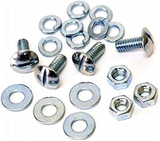 Custom Accessories 16-Piece License Plate Fastener, OEM Hardware Set | Self-Tapping Screws, Nuts, Washers, and Lock Washers for Standard License Plate Frames