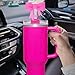 DEWJDFSC Bow Straw Cover for Stanley Cup,10mm (0.4inch) Cute Silicone Straw Topper for 40Oz&30Oz, Reusable Accessories Cap for Tumblers, Pink, Hot Pink, Purple,3Pc/1