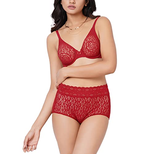 Image of Wacoal Women's Halo Lace | Non Padded | Wired |Full Cup| Bridal Wear | Plus Size | Lace Bra