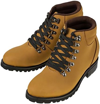 Calden Men's Invisible Height Increasing Elevator Shoes - Nubuck Brown Leather Lace-up Super Lightweight Ankle Boots - 3.3 Inches Taller - K289023 - Size 9 D(M) US | Image 3