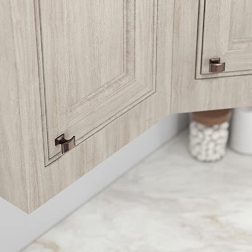 Image of Richelieu Hardware BP260637BORB Teramo Collection 1 3 /8-inch (35 mm) x 13 /16-inch (20 mm) Brushed Oil-Rubbed Bronze Traditional Rectangular Cabinet and Drawer Knob for Kitchen, Bathroom, and Furniture