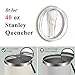 2 Pack 40 oz Tumbler Flip Straw Lid Replacement fit for Stanley Quencher, Spill Proof Tumbler Cover for Stanley Cup (white rose)