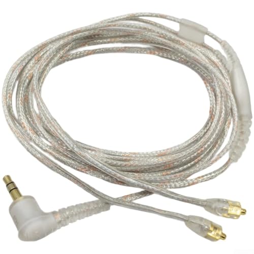Cable de audio transparente para auriculares Shure SE535, SE215 y UE900   Cable de repuesto intercambiable desmontable con cable de cobre libre de oxígeno, blanco (SE535)