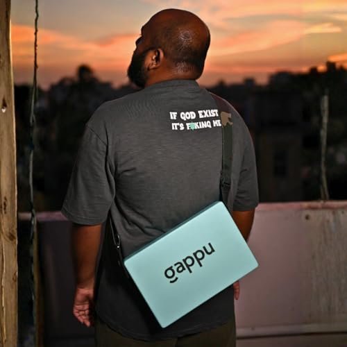 Image of JamBox with Strap - Sky Blue | Compact Hand Drum with Rich Bass & Adjustable Snare | Portable Percussion Acoustic Musical Instrument | Ideal for Travel Beat Box & Jamming Sessions
