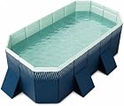Foto di Piscina Pieghevole Familiare, Rettangolare Fuori Terra Non Gonfiabile