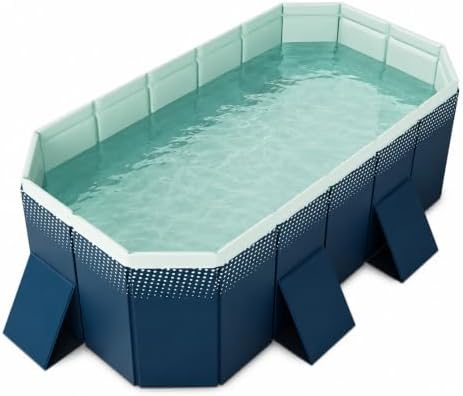 Piscina Pieghevole Familiare, Rettangolare Fuori Terra Non Gonfiabile — foto principale