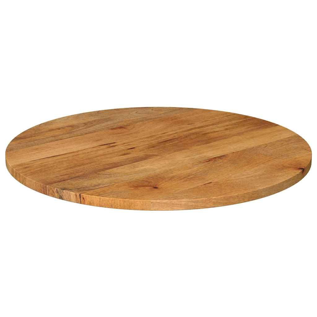 vidaXL Tablero de Mesa Redondo Madera Maciza de Mango Ø 70x2,5 cm, 370076