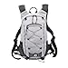 KiBcsLic Mountaineering Hiking Backpack 20L Versatile with Oversized External Pocket for Outdoor Activities, Grey White