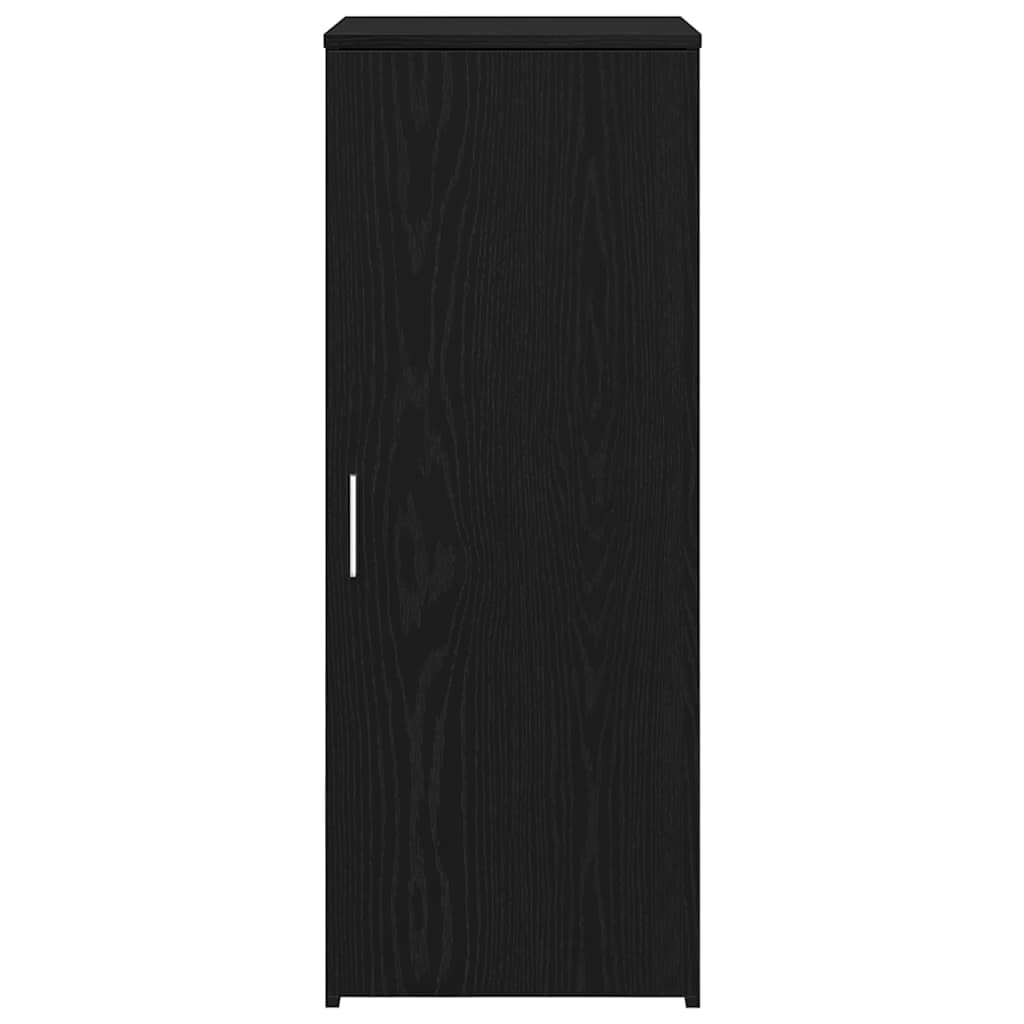 Armadio portaoggetti, nero, in legno, 40 x 45 x 103,5 cm, con ripiano e porta, armadio da ufficio per documenti e documenti, armadio multiuso per la casa e la cantina