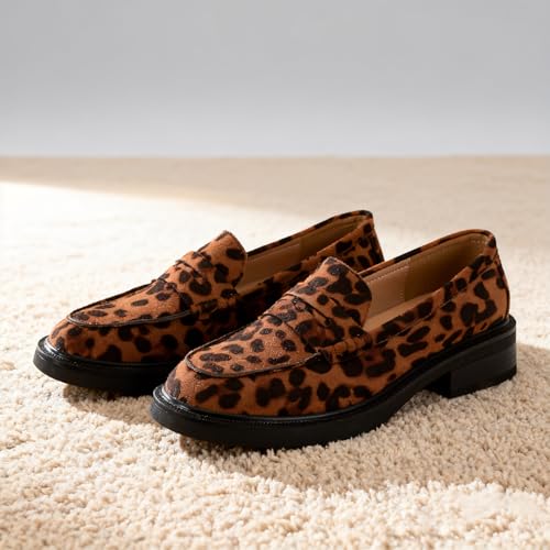 Image of Loafers for Women, Classic Penny Slip On Flat Dress Shoes