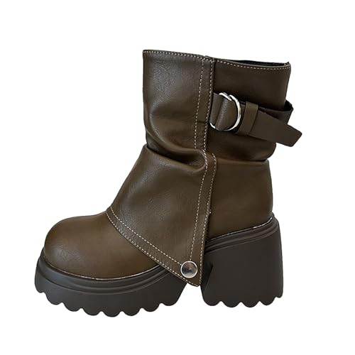 Bottes à talon épais confortables pour femme finis les pieds fatigués