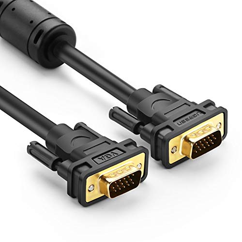 Lysee VGA Cables - vga line computer monitor cable vga data cable 1.5 meters meters - (Color: Black, Length: 5m)