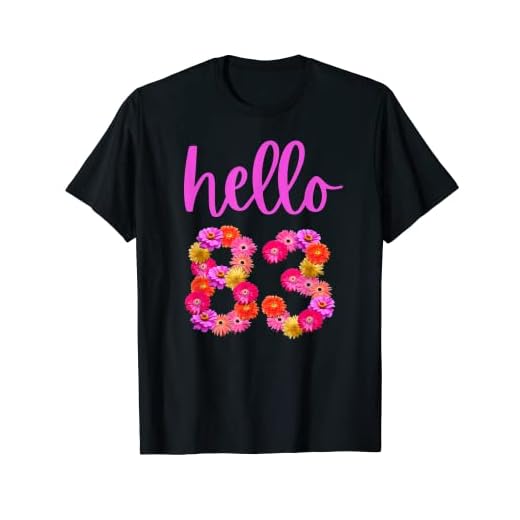 Flor de cumpleaños de 83 años Hola 83 Es mi cumpleaños 83 Camiseta