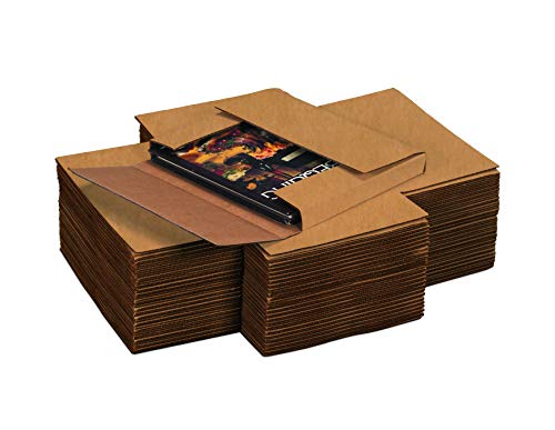 Boxes Fast Bfm1181K Corrugated Cardboard Easy-Fold Mailers, 11 1/8 X 8 5/8 X 1 Inches, Fold Over Mailers, Adjustable Die-Cut Shipping Boxes, Multi-Depth, Large Kraft Mailing Boxes (Pack Of 50) #TOP5