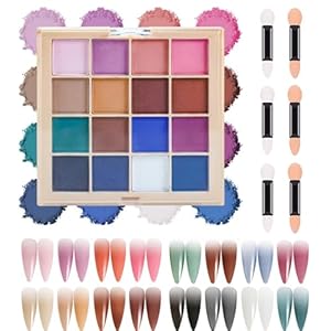 MKNZOME 16 Farben Pigment Nagel Puder