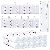 Denylo pro 12 Pcs Cooling Towel Baseball Breathable Chilly Towels 39.4×11.8 Inch Ice White Sports Microfiber Towels for Baseball Player Team Coach Party Favors