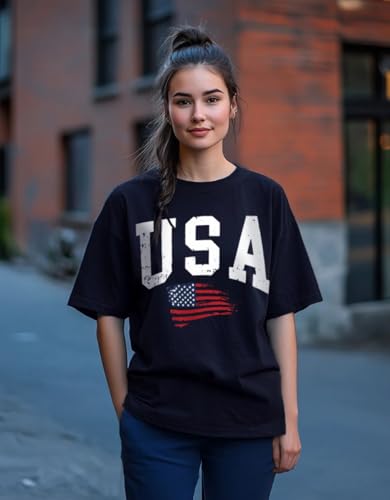 Image of JUNEBERRY Round Neck Drop Shoulder Round Neck Black & White Graphic Printed Pure Cotton Oversized Baggy Fit Half Sleeve T-Shirt for Women & Girls (Sizes: S to 2XL)