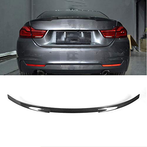 Car Negro Trasero Spoiler para BMW 4 Series F32 428i 435i Base Sedan M Sport 2014 2015 2016 2017 2018, Carbono Fibra Material Coche Cola Maletero Alerón Techo del ala