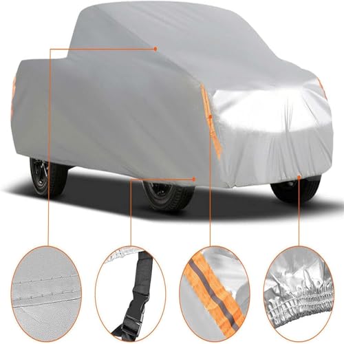Image of Pickup Truck Cover Universal All Weather Heavy Outdoor Replacement for Pickup Truck up to 210 L x 70 W x 65 H Inch