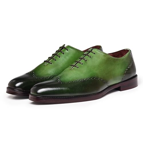 Image of Lethato Handcrafted Wholecut Oxford Men's Genuine Leather Lace Up Dress Shoes