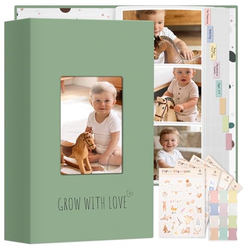 Vienrose Baby Photo Album 4x6 300 Pockets, Linen Cover Picture