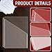 Fyess 15Pack 3 Hole Punch Clear Plastic Document Folders,Organized Up Poly Translucent Slash Slash File Jacket US Letter/ A4 Size 18C(1.8mm),L-Tape Transparent Document Folders Copy Safe Pockets